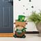 Glitzhome® 24" St. Patrick's Wooden Highland Cow Porch Decor